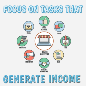 Problems Online Marketers Face: Focus on Income-Generating Tasks